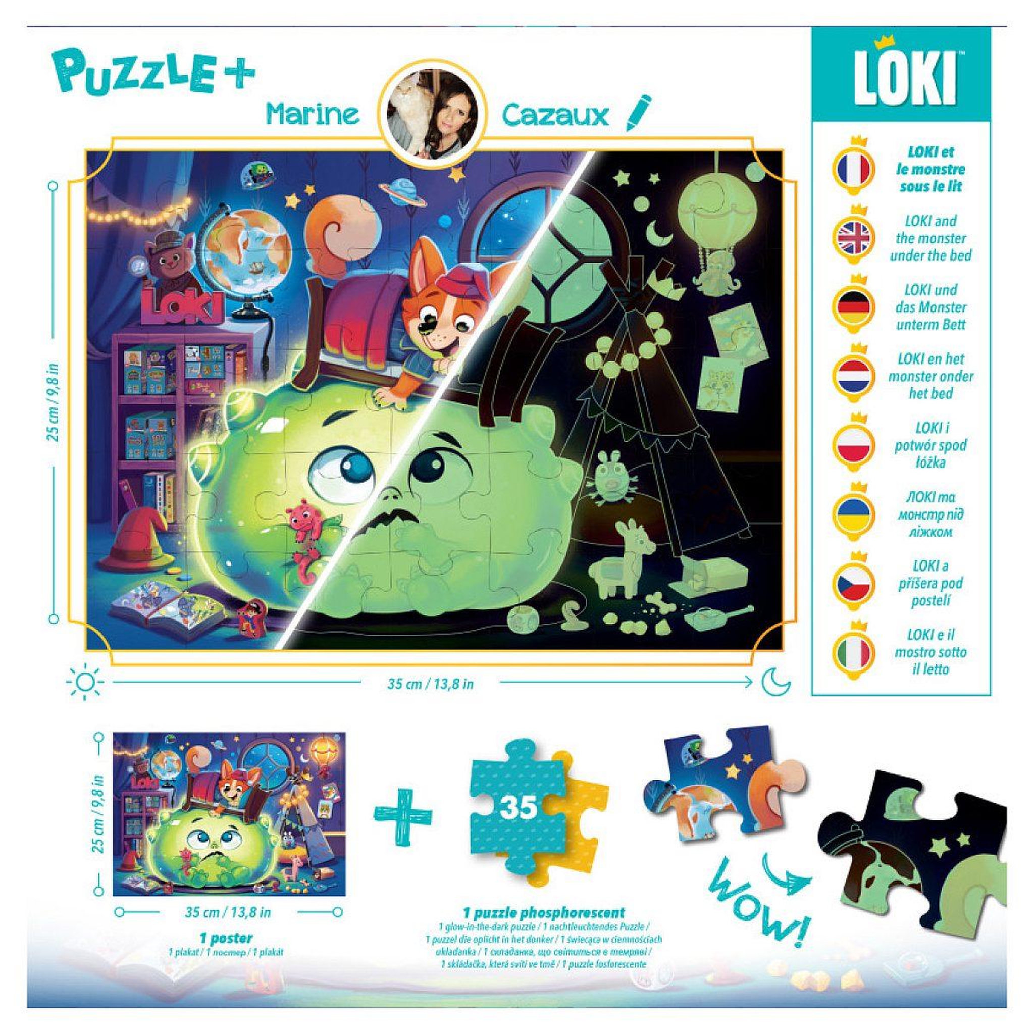 Voir la diapositive 2 : LOKI EDITION 35 pieces loki - puzzle+ : loki et le monstre sous le lit