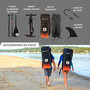 Voir la diapositive 5 : SIMPLE PADDLE Paddle Gonflable CAYMAN 10' 30'' 6  (300 x 76 x 15 cm) avec Pagaie, Leash, Pompe et Sac de Transport