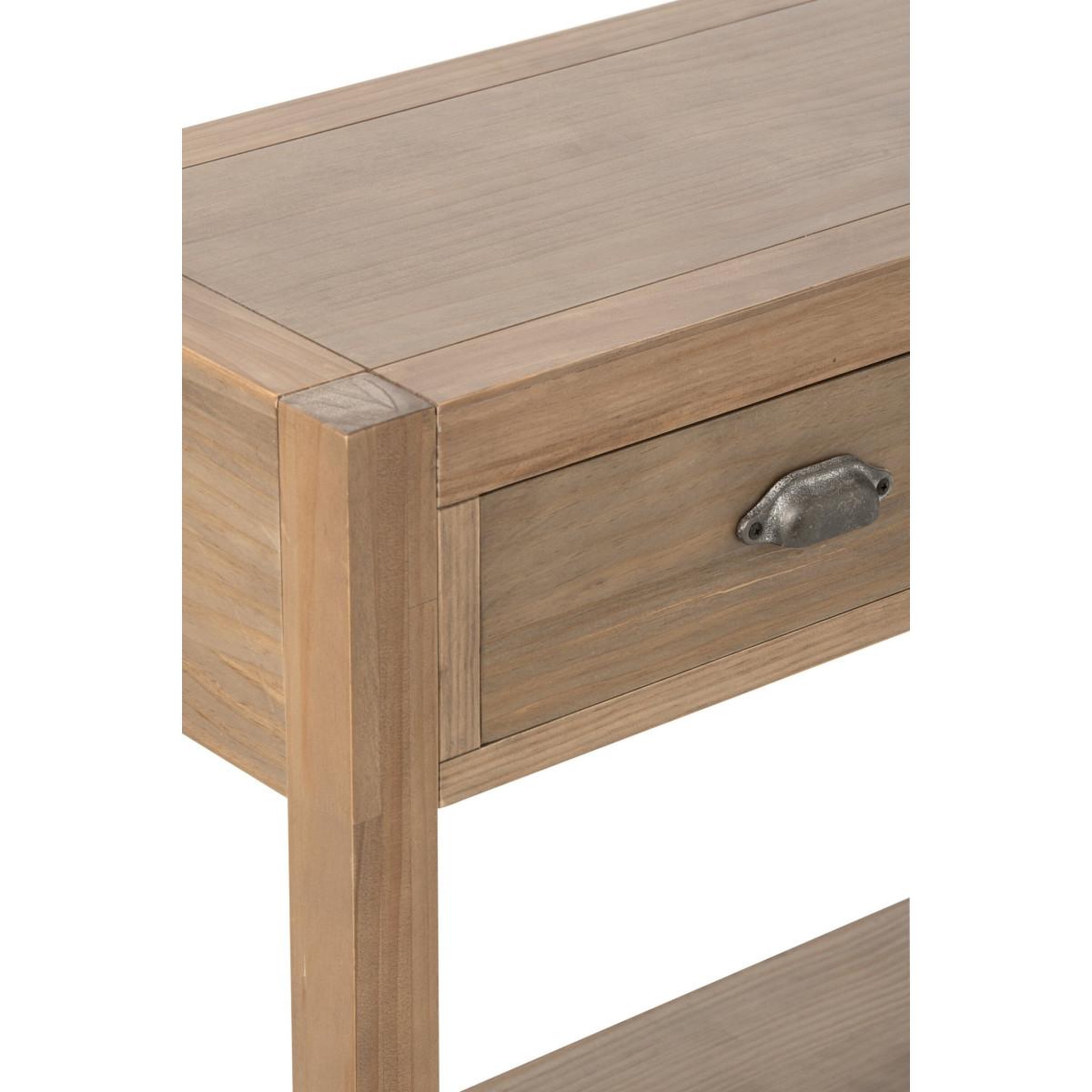 Voir la diapositive 6 : J-LINE Console 2 tiroirs en bois  blois  100cm naturel