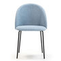 Voir la diapositive 2 : VS VENTA-STOCK Pack 2 chaises Salle à Manger tapissées Kenia Bleu, 43 cm x 47cm x 78,5 cm