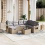 Voir la diapositive 1 : VIDAXL Salon de jardin avec coussins 8pcs melange beige resine tressee
