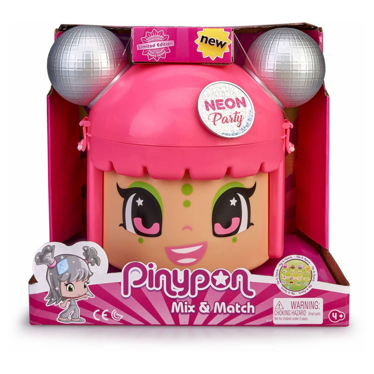 GP TOYS Tête Pinypon Neon Party avec 5 figurines