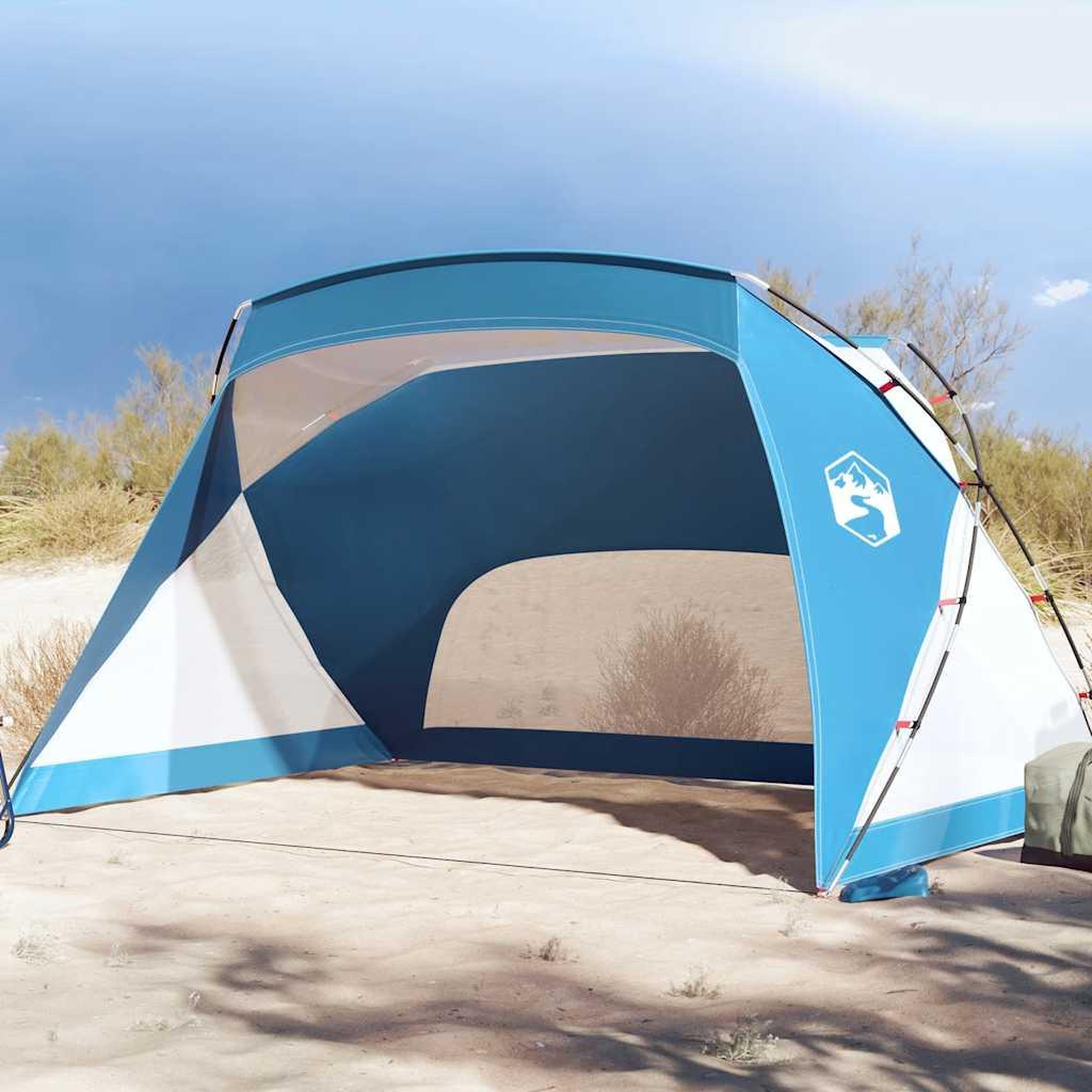 VIDAXL Tente de plage bleu azure 274x178x170/148 cm 185T polyester