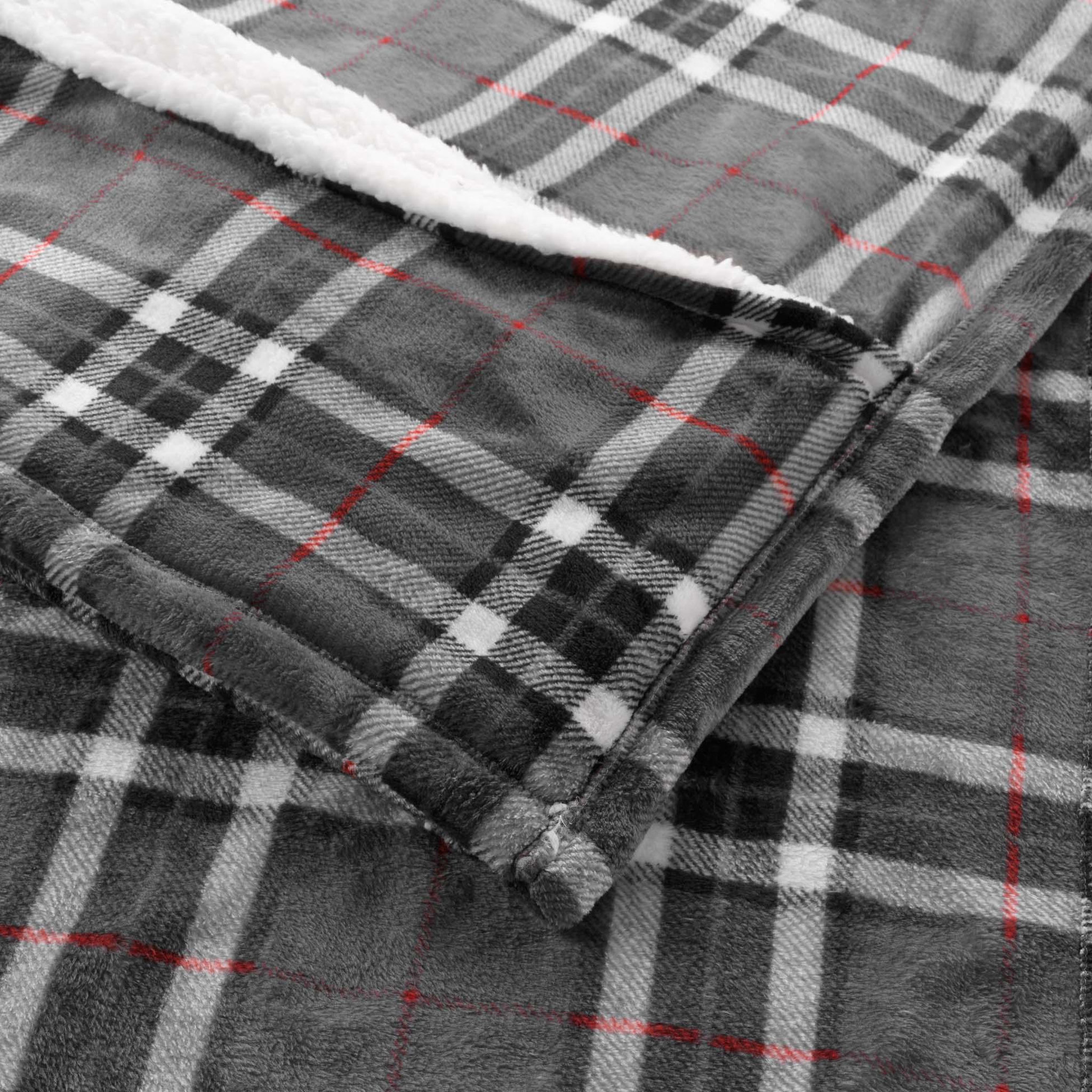 Voir la diapositive 4 : Eden Plaid flanelle + poche pour pieds scottish