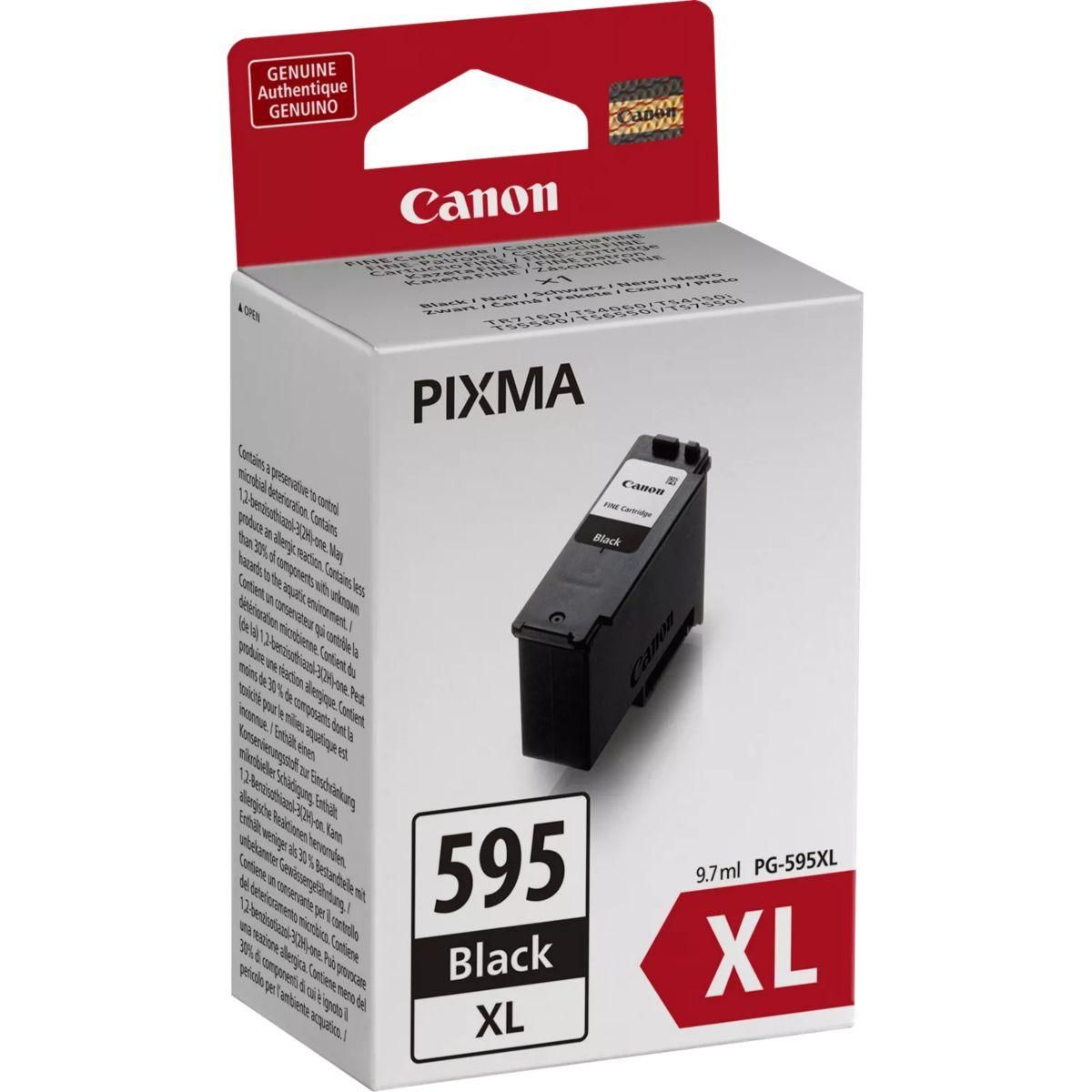 Canon Cartouche d'encre Originale PG-595 XL Haute Capacité Noire PIXMA - 5212C002