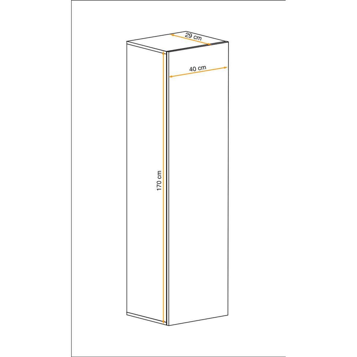 Paris Prix Vitrine Murale Design  Fly A1  170cm Noir
