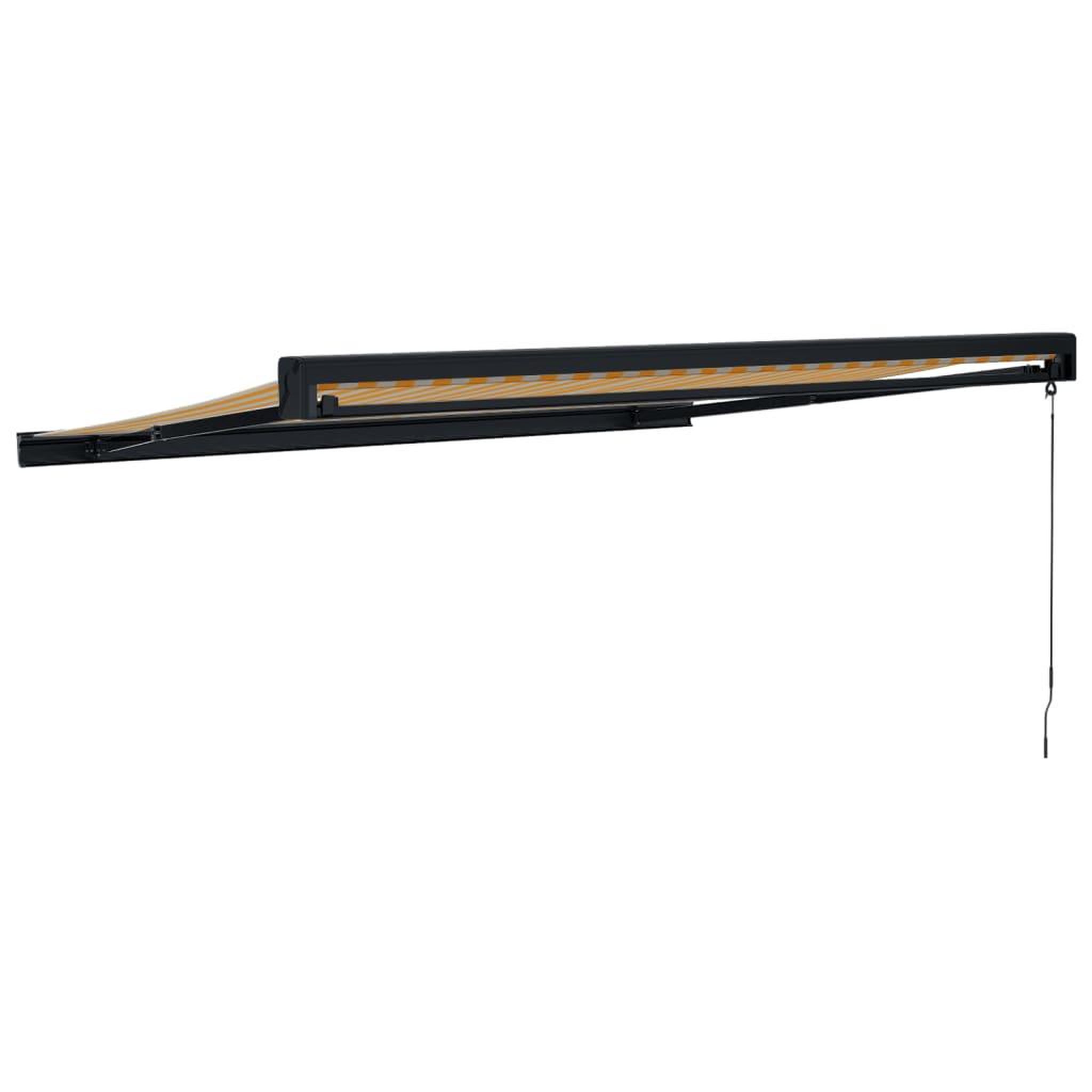 Voir la diapositive 5 : VIDAXL Auvent retractable jaune et blanc 3x2,5 m tissu et aluminium