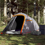 Voir la diapositive 1 : VIDAXL Tente de camping tunnel 2 personnes gris et orange impermeable