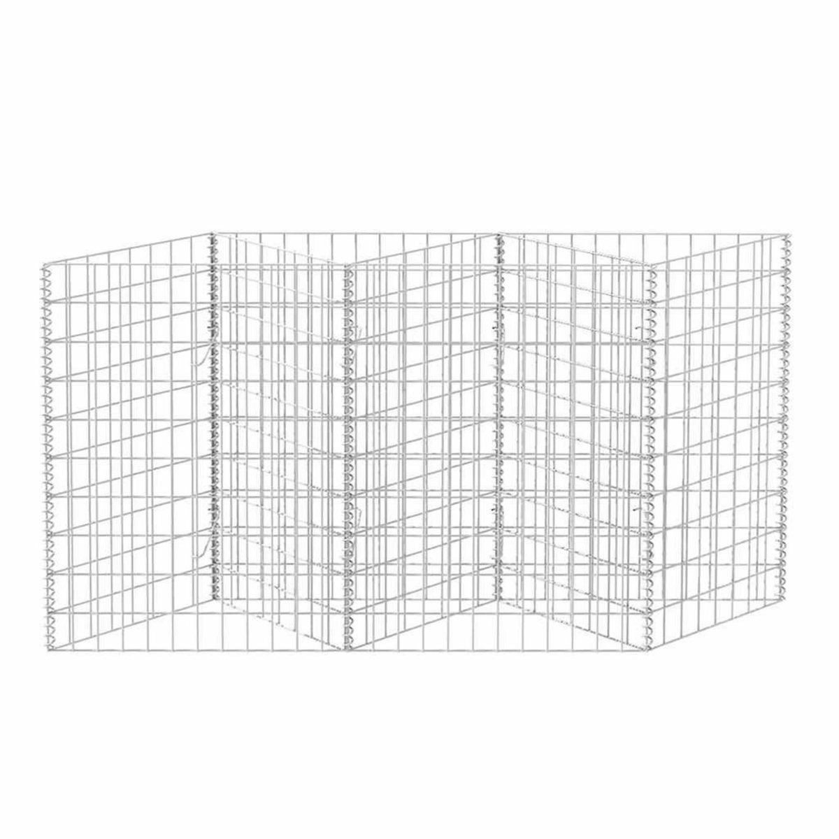 VIDAXL Panier de gabion Acier galvanise 120x30x100 cm