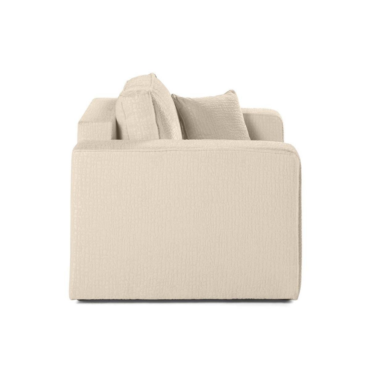 BEST MOBILIER Topaze - fauteuil - en tissu velours relief