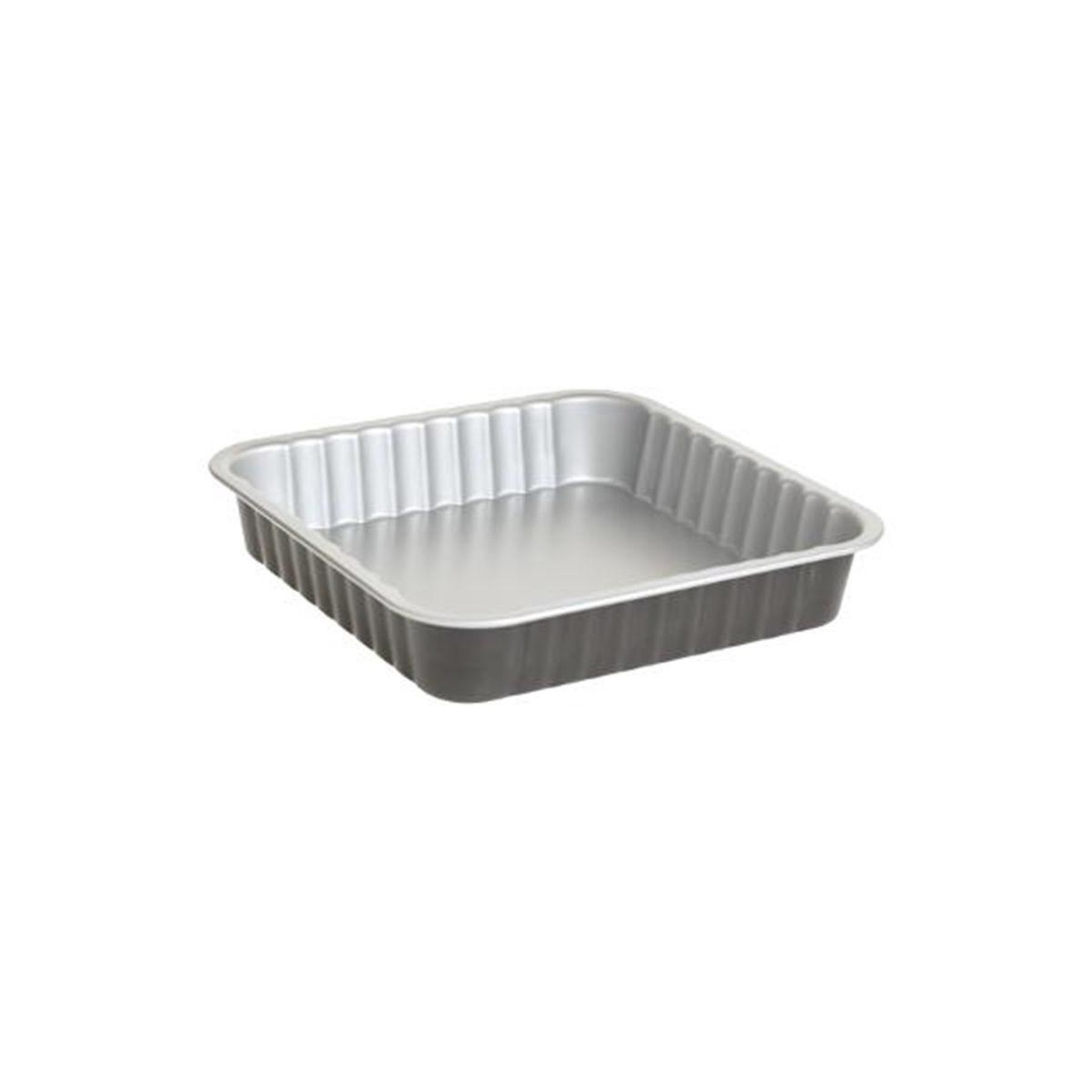 FIVE Plat à four carré en métal  signature  24cm gris