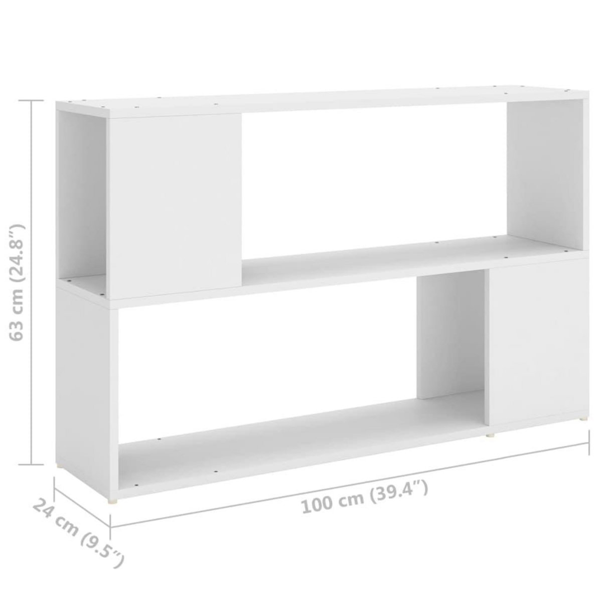 VIDAXL Bibliotheque Blanc 100x24x63 cm Bois d'ingenierie