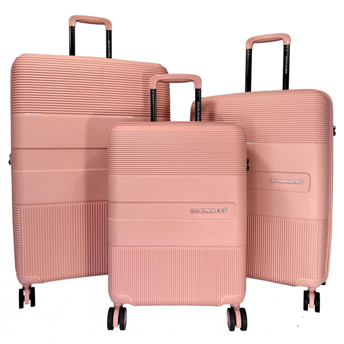 David Jones Lot 3 valises rigides dont 1 cabine TSA