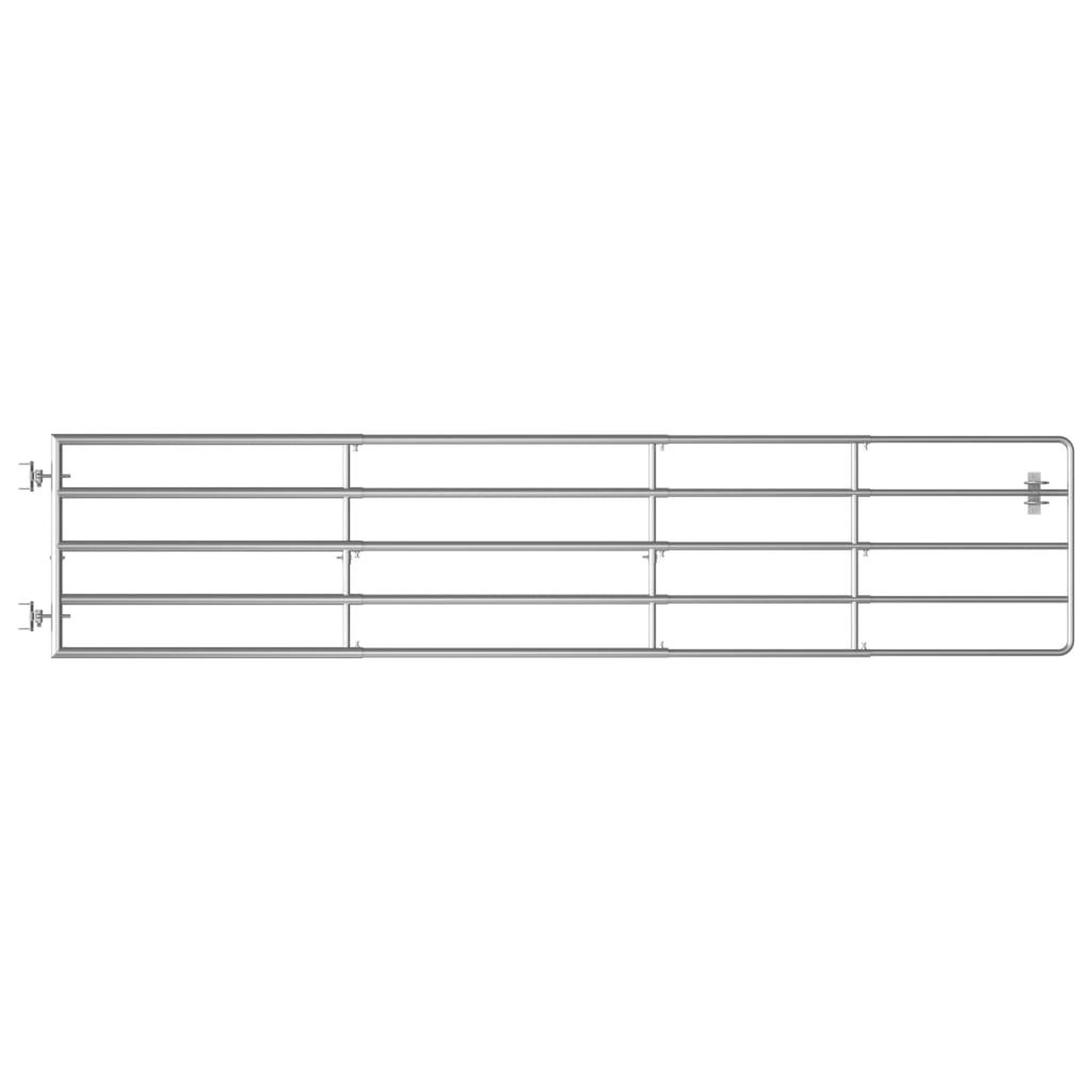 Voir la diapositive 2 : VIDAXL Portillon a 5 barres Acier (150-400)x90 cm Argente