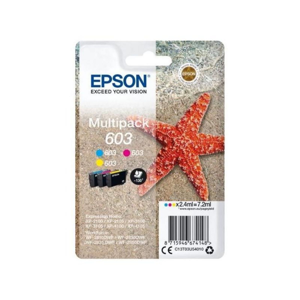 Epson Encre - EPSON - Multipack 3 couleurs - Étoile de mer 603