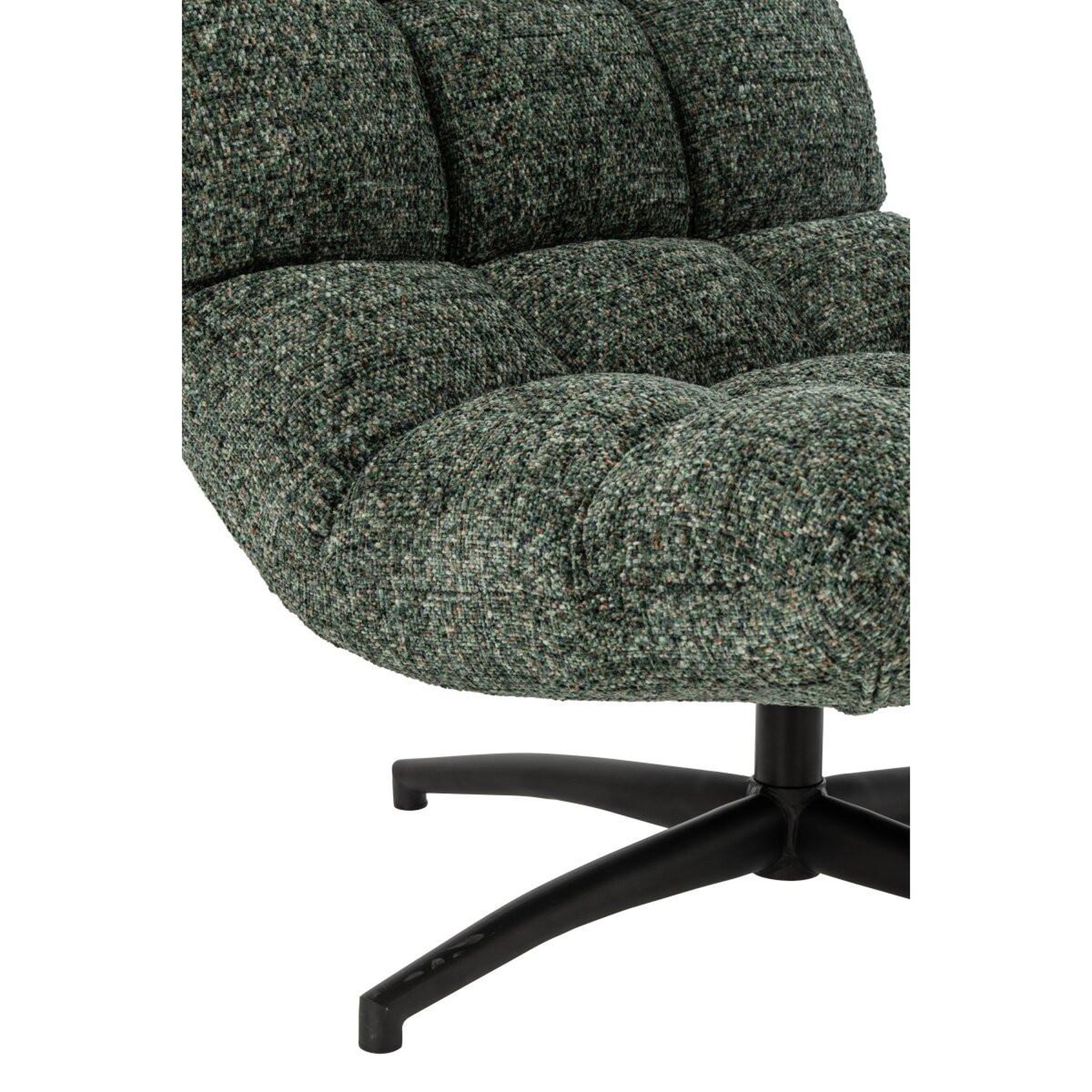 Voir la diapositive 6 : J-LINE Fauteuil Matelassé en Tissu  Corentin  95cm Vert