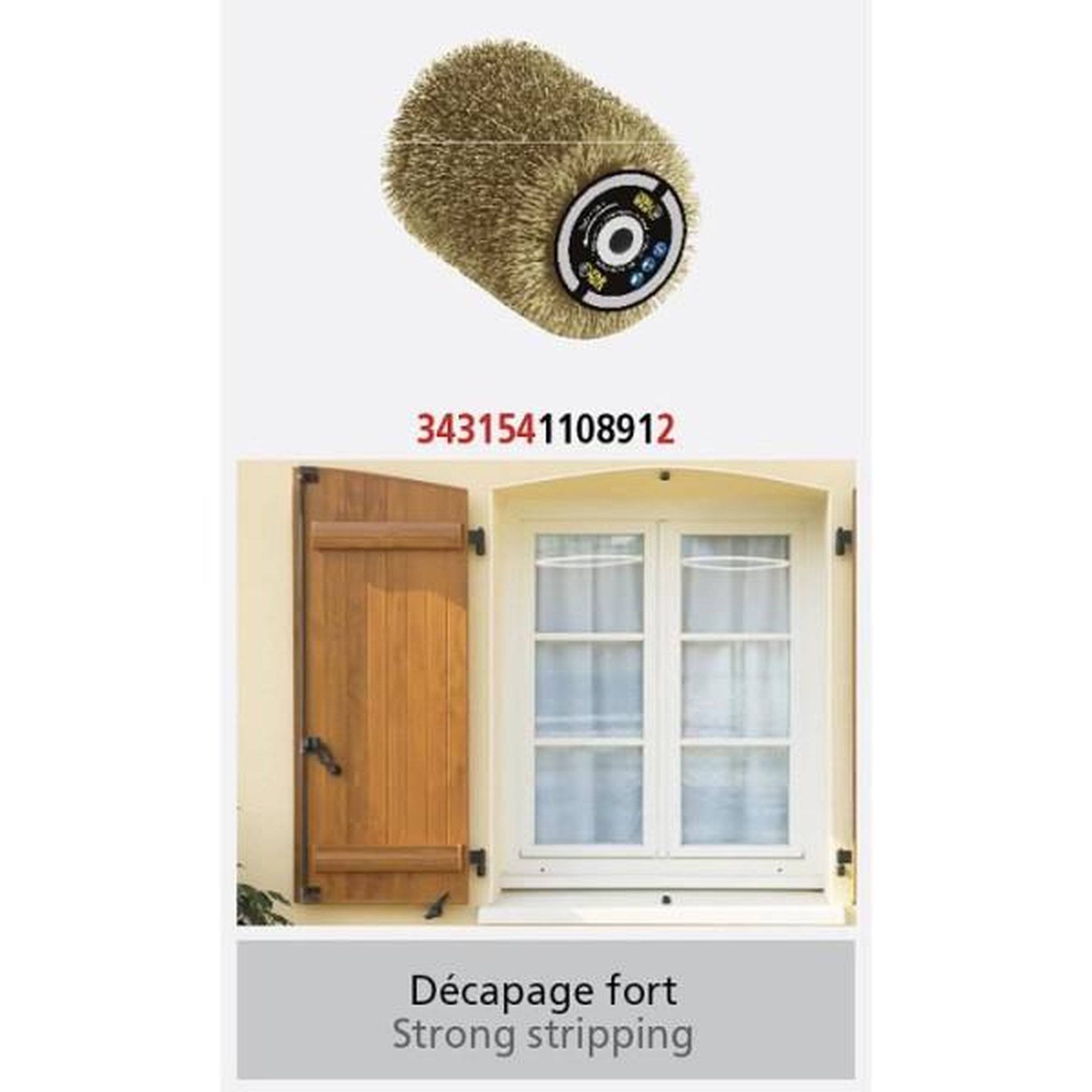 Voir la diapositive 3 : Fartools Brosse fil laitonné 0,3mm ø80mm - fartools - pour décaper/dégriser le bois, le métal ou la pierre