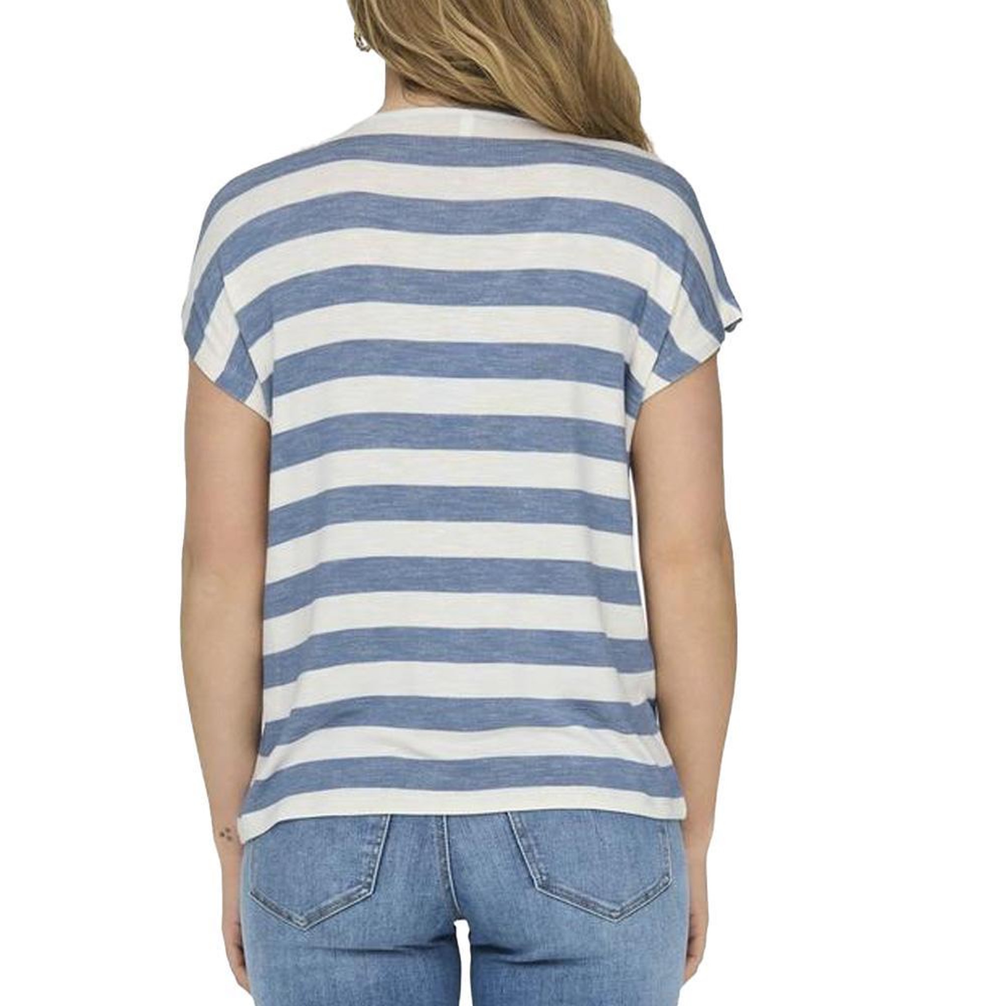 Voir la diapositive 2 : Only T-Shirt Blanc/Bleu Femme Only Life