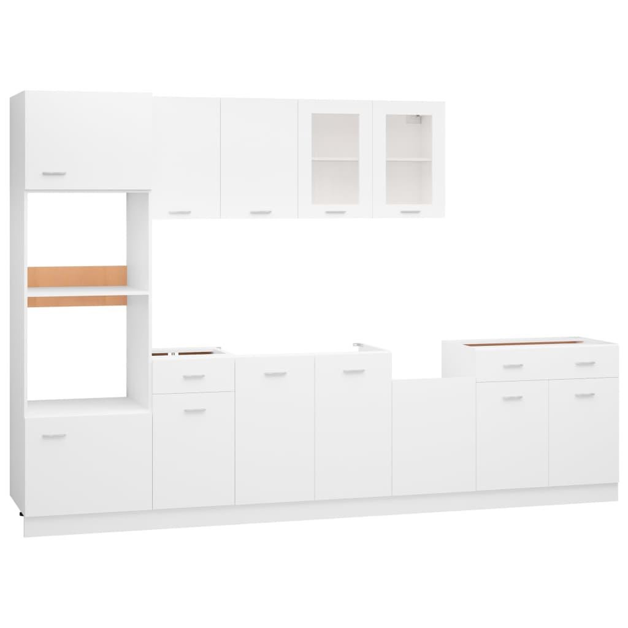 Voir la diapositive 3 : VIDAXL Ensemble de meubles de cuisine 7 pcs Blanc Agglomere