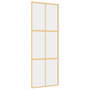 Voir la diapositive 2 : VIDAXL Porte coulissante dore 76x205 cm verre ESG clair et aluminium