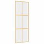 Voir la diapositive 2 : VIDAXL Porte coulissante dore 76x205 cm verre ESG clair et aluminium