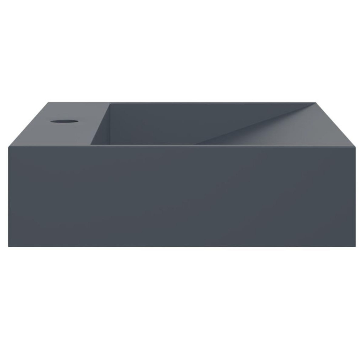 VIDAXL Vasque 50x38x11 cm fonte minerale/marbre anthracite