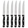  Lot de 6 Couteaux de Table  Steak  27cm Noir