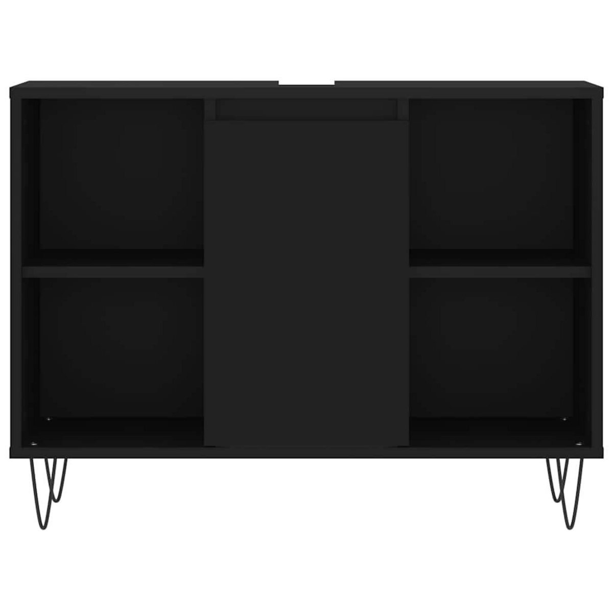 VIDAXL Armoire de salle de bain noir 80x33x60 cm bois d'ingenierie