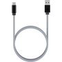 Voir la diapositive 3 : ADEQWAT Câble USB C vers USB 2M tressé Gris