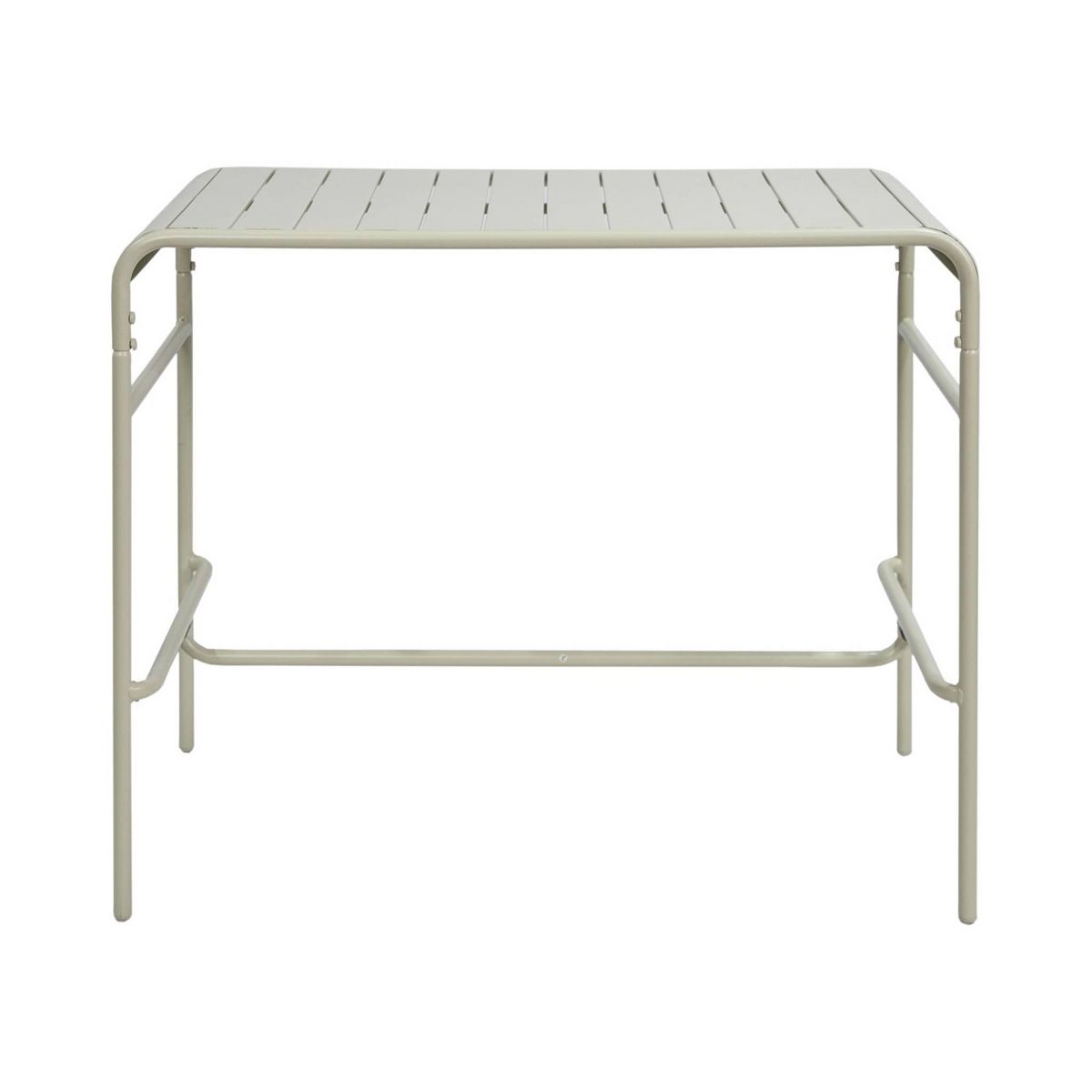 SWEEEK Table haute de jardin AMELIA, 4 chaises hautes en acier, 120 x 70cm x 95cm