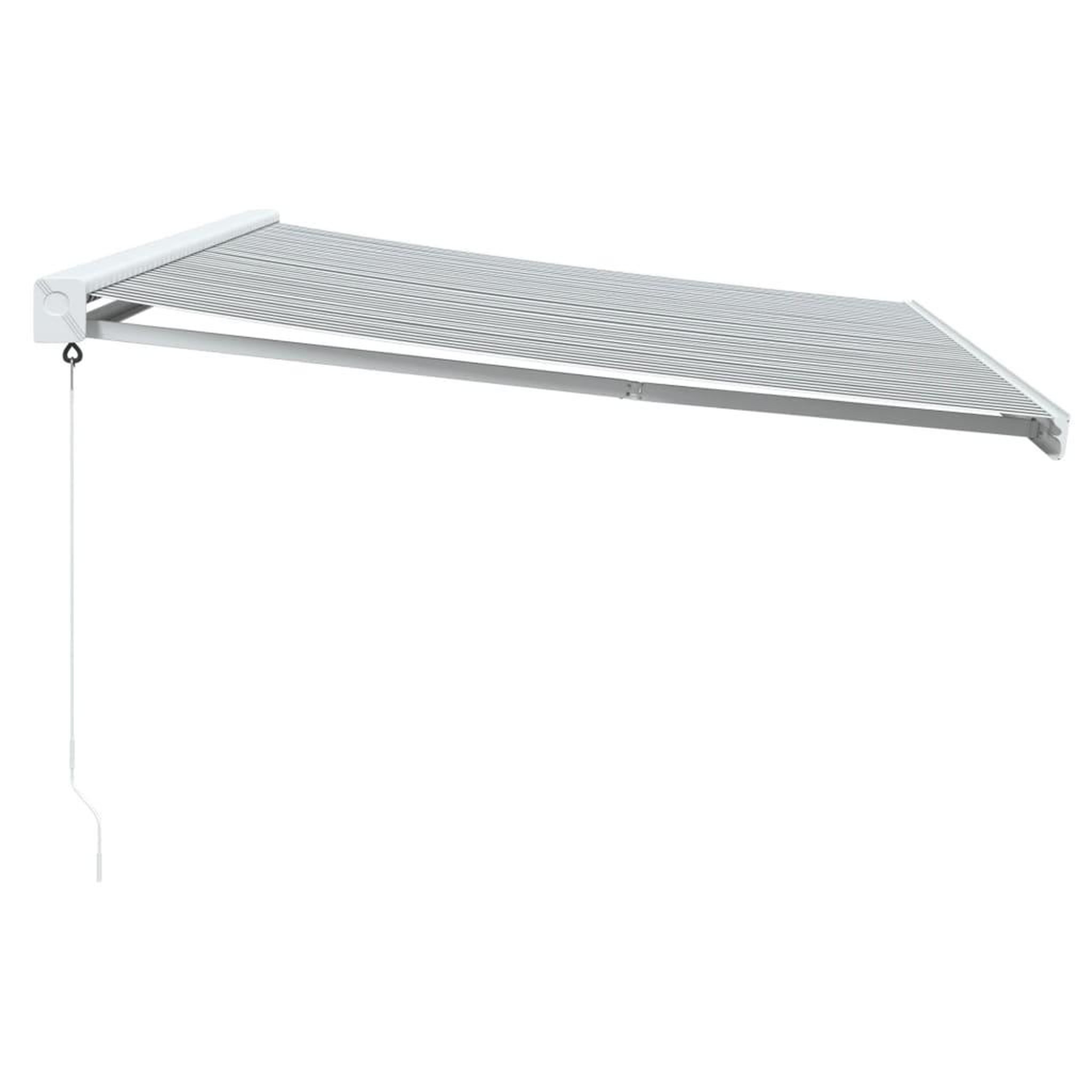 Voir la diapositive 4 : VIDAXL Auvent retractable anthracite et blanc 5x3 m tissu et aluminium
