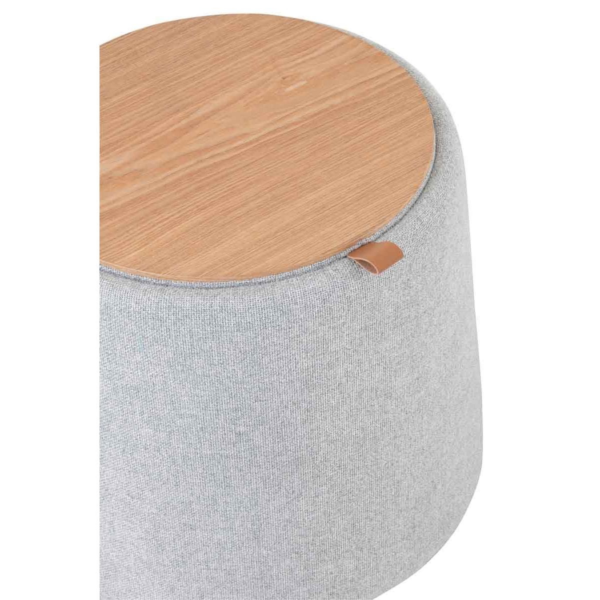 Voir la diapositive 6 : J-LINE Pouf Rond Design  Munica  42cm Gris Clair