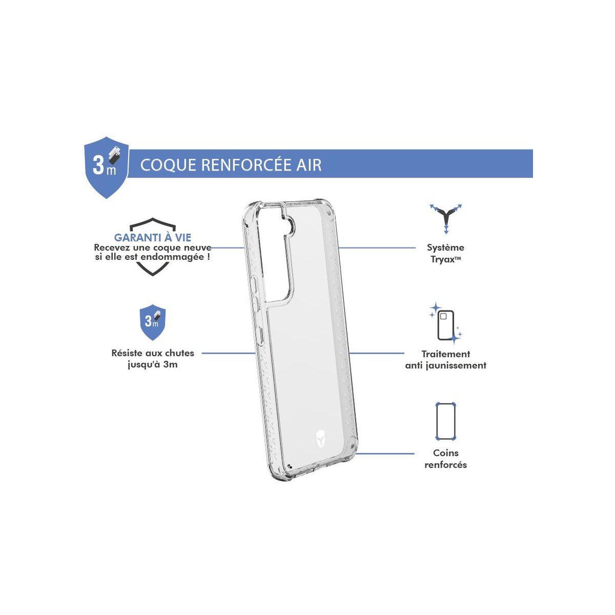 Voir la diapositive 3 : FORCE CASE Coque samsung galaxy s22 5g transparente