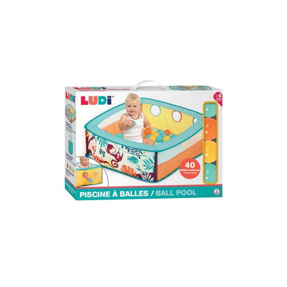 LUDI Jeu d éveil Ludi Piscine à balle Jungle