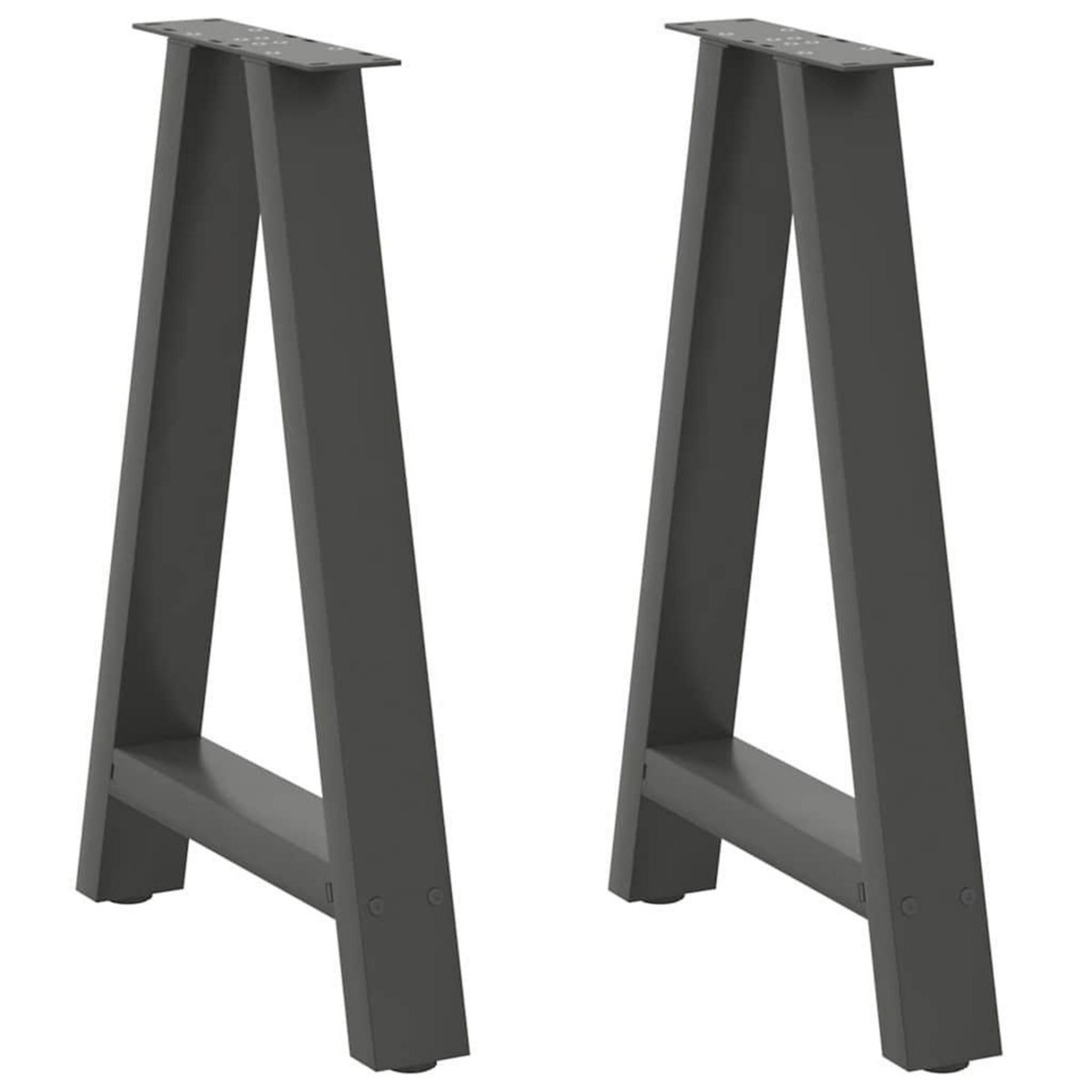 VIDAXL Pieds de table basse forme de A 2 pcs anthracite 60x(72-73) cm