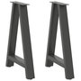 Voir la diapositive 1 : VIDAXL Pieds de table basse forme de A 2 pcs anthracite 60x(72-73) cm