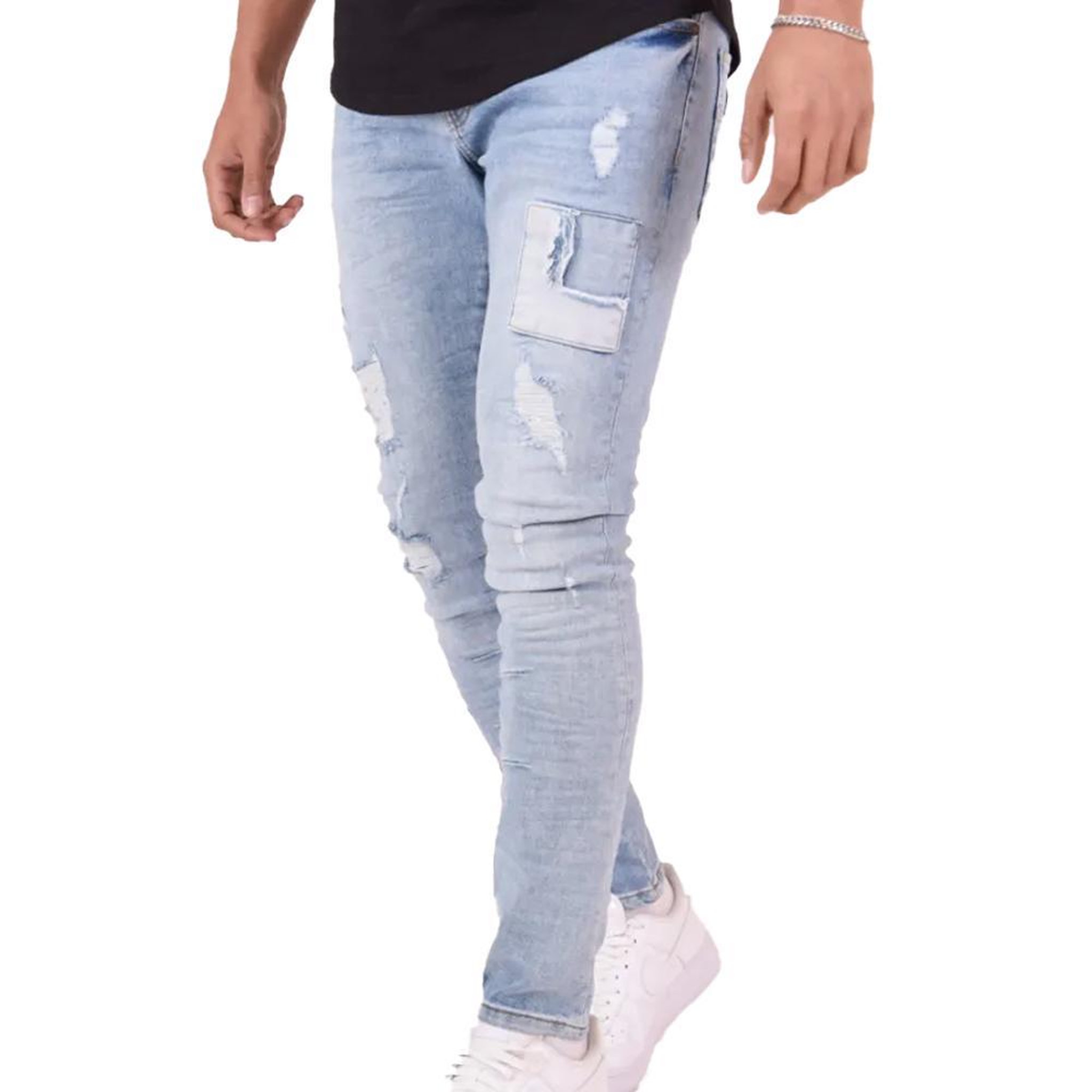 Project X Jean Skinny  Homme Project X Paris TU20017. Coloris disponibles : Bleu