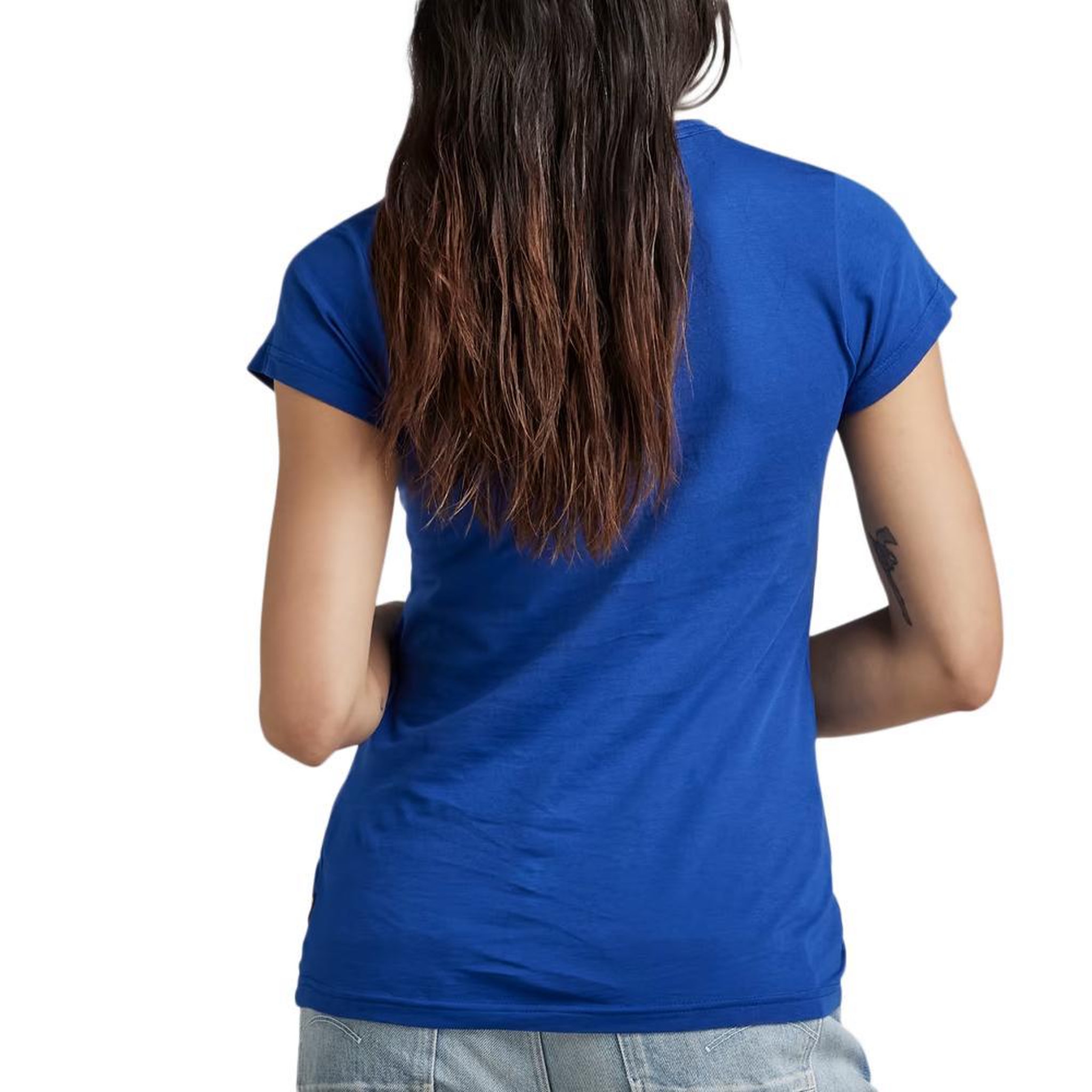 Voir la diapositive 2 : G-Star Raw T-shirt Bleu Electrique Femme G-Star Raw Eyben D21314