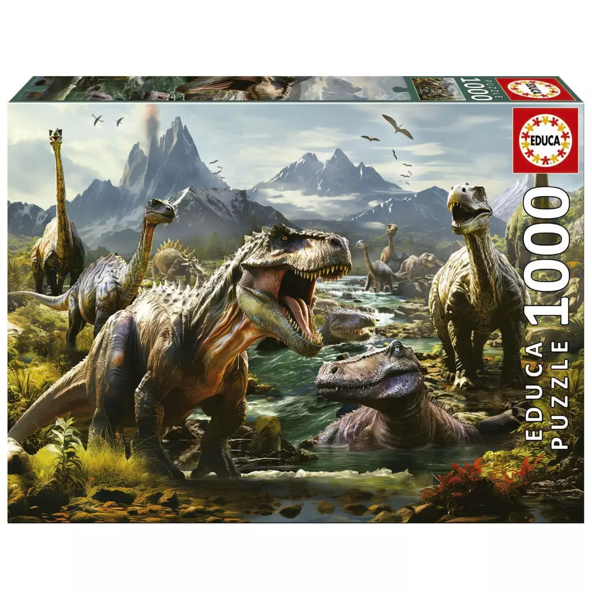 EDUCA Puzzle 1000 pièces : Dinosaures Féroces