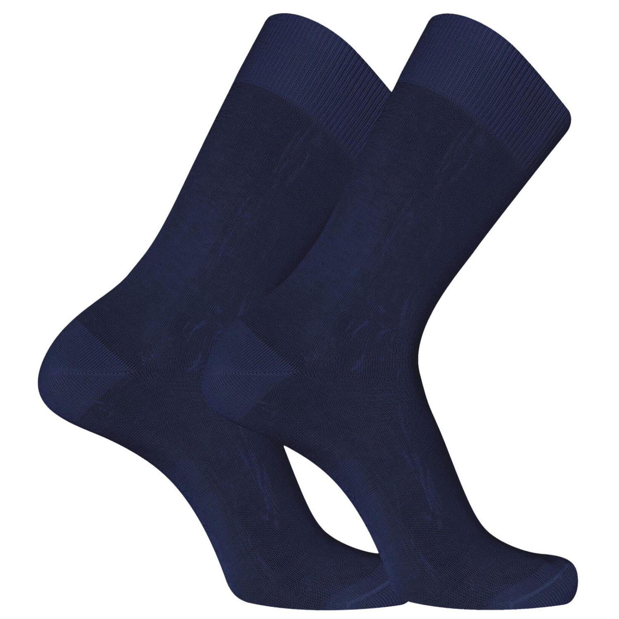 Voir la diapositive 3 : PIERRE CARDIN Lot de 2 paires de chaussettes de ville en fil d'ecosse modèle 0110