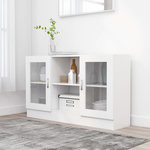 VIDAXL Armoire a vitrine Blanc 120x30,5x70 cm Bois d'ingenierie