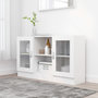 Voir la diapositive 1 : VIDAXL Armoire a vitrine Blanc 120x30,5x70 cm Bois d'ingenierie