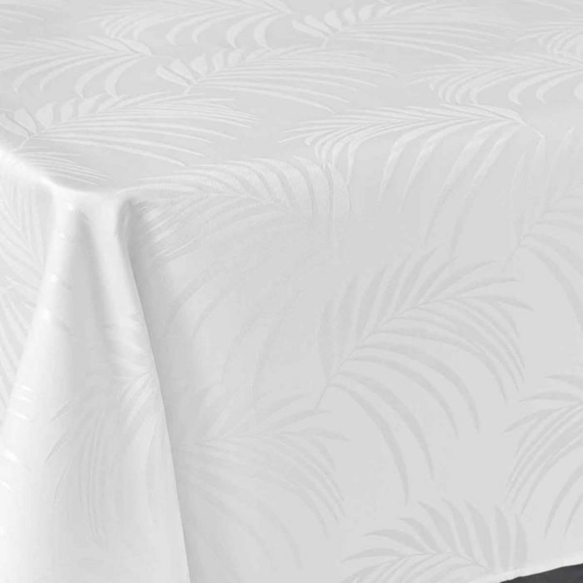 Paris Prix Nappe Jacquard  Plumette  140x240cm Blanc