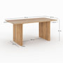 Voir la diapositive 4 : MAISON PAVANE Table rectangulaire en bois d'acacia 6 personnes-Andrea