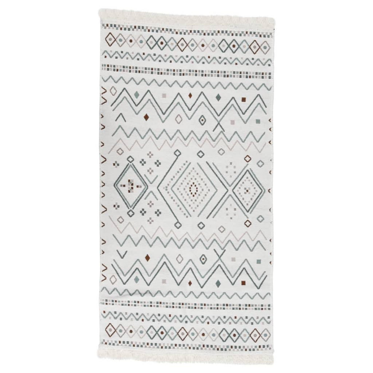 VIDAXL Tapis Beige et bleu 120x180 cm Coton