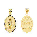 L'ATELIER D'AZUR Médaille Or 18 Carats 750 Jaune Vierge Miraculeuse - Chaîne Offerte
