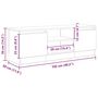 Voir la diapositive 6 : VIDAXL Meuble TV vieux bois 102x30x36 cm bois d'ingenierie