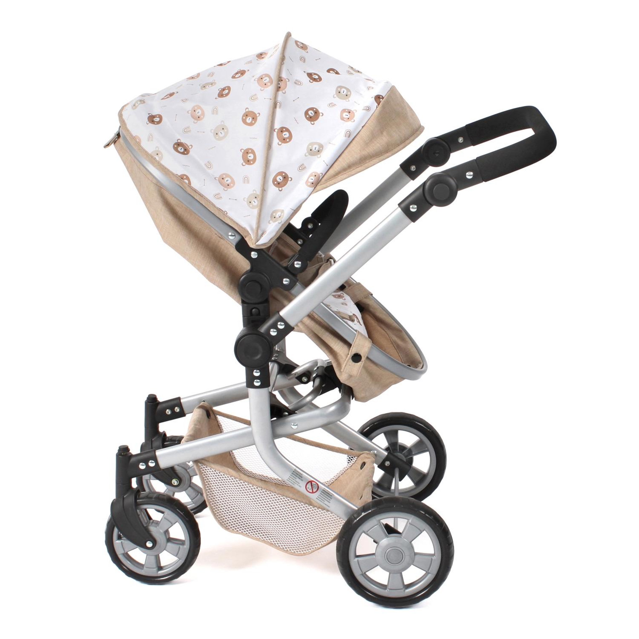Voir la diapositive 4 : BAYER CHIC 2000 Poussette pour poupée combinée 2 en 1 Mika Beige avec oursons