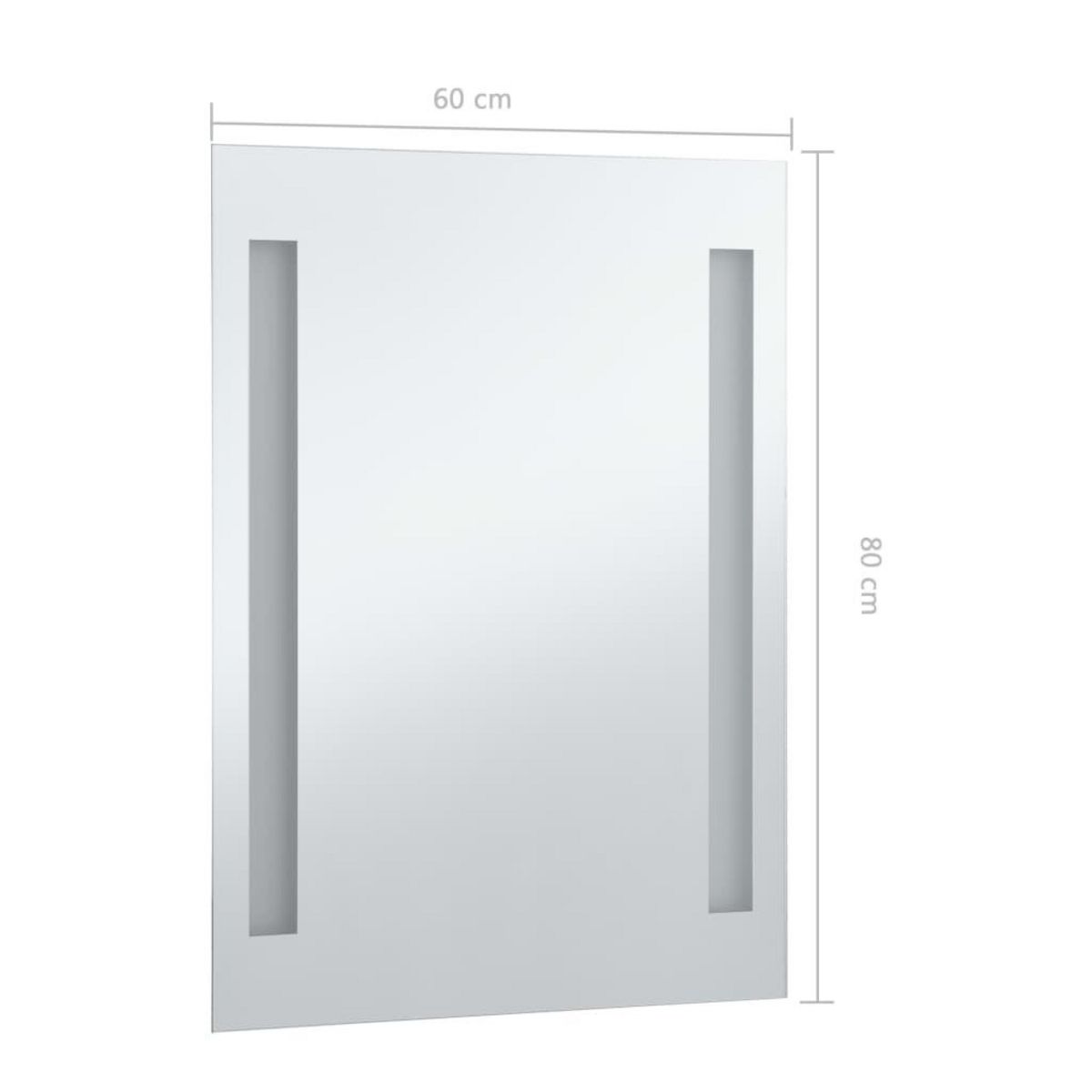 VIDAXL Miroir mural a LED pour salle de bains 60x80 cm