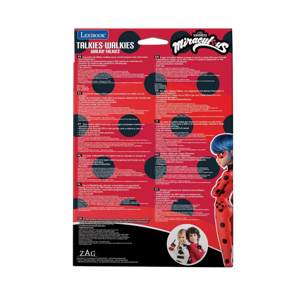 Lexibook Talkies-Walkies Miraculous portée 200m